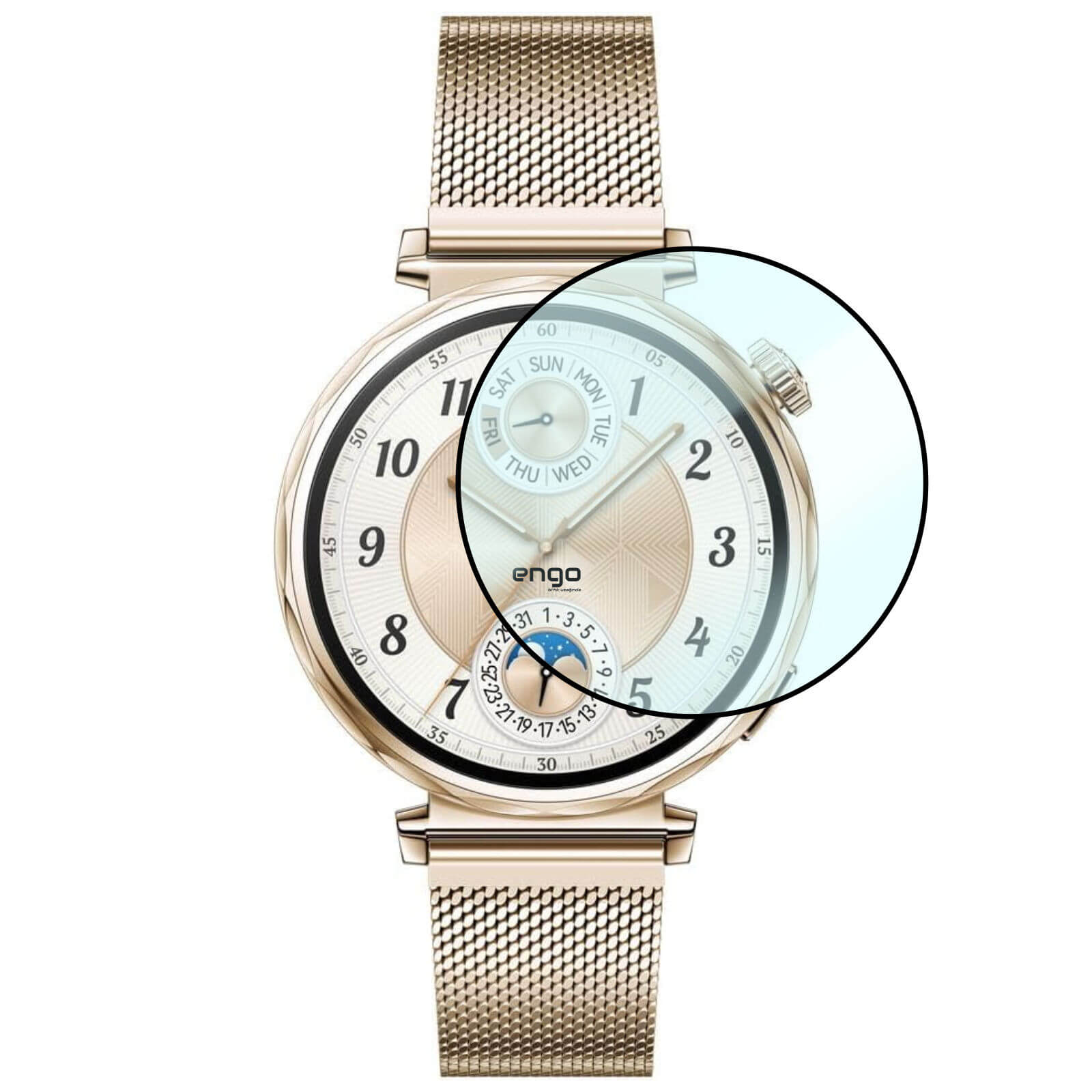 Huawei Watch GT 5 41mm Ekran Koruyucu Flexible PET Tam Kaplama Engo