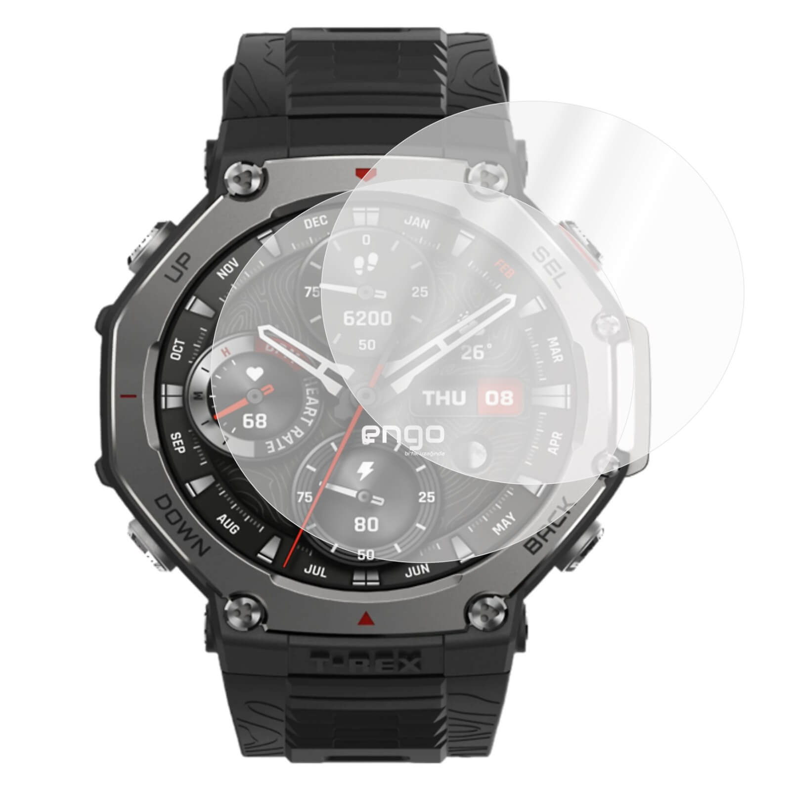 Amazfit T-Rex 3 Ekran Koruyucu Film Şeffaf TPU 2'li Set