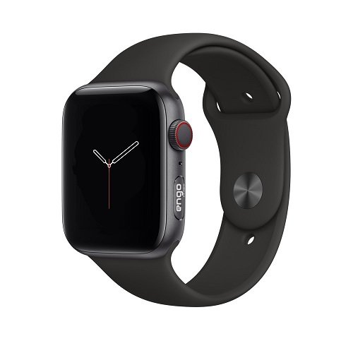 Apple Watch Kordon Watch 7 45mm Spor Kordon Silikon Siyah 