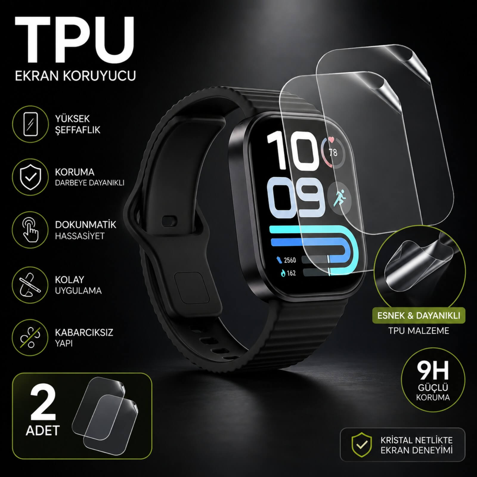 Xiaomi Redmi Watch 6 Lite Ekran Koruyucu TPU 2 Adet