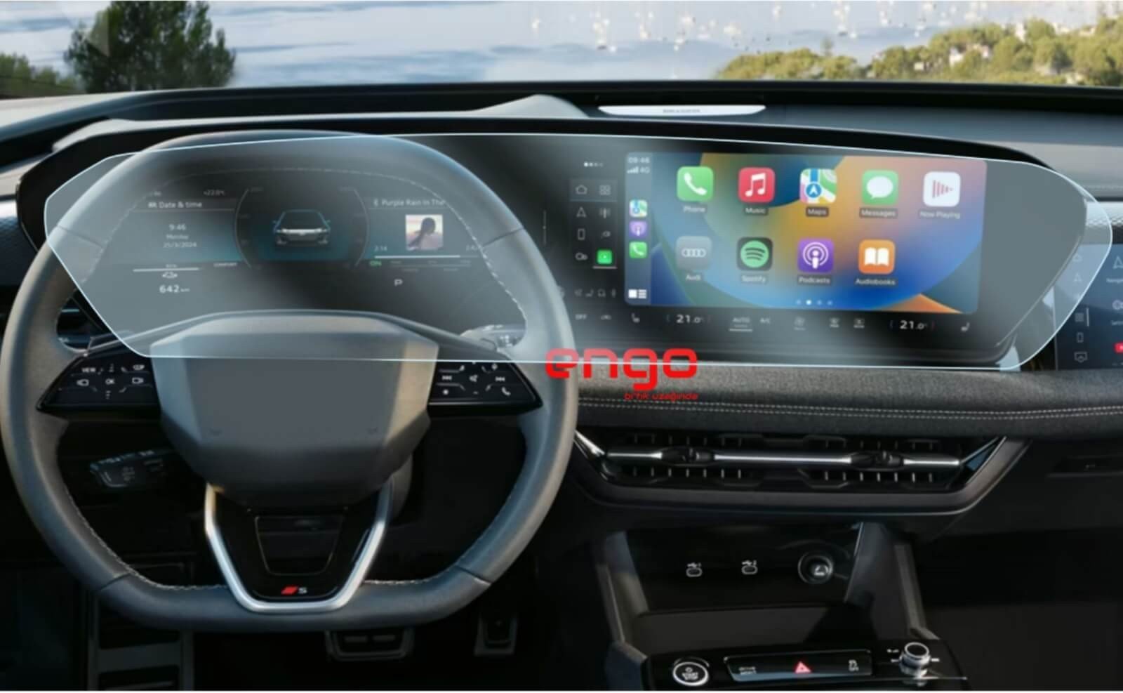 Audi Q6 Ekran Koruyucu Multimedya ve Dijital Gösterge Nano