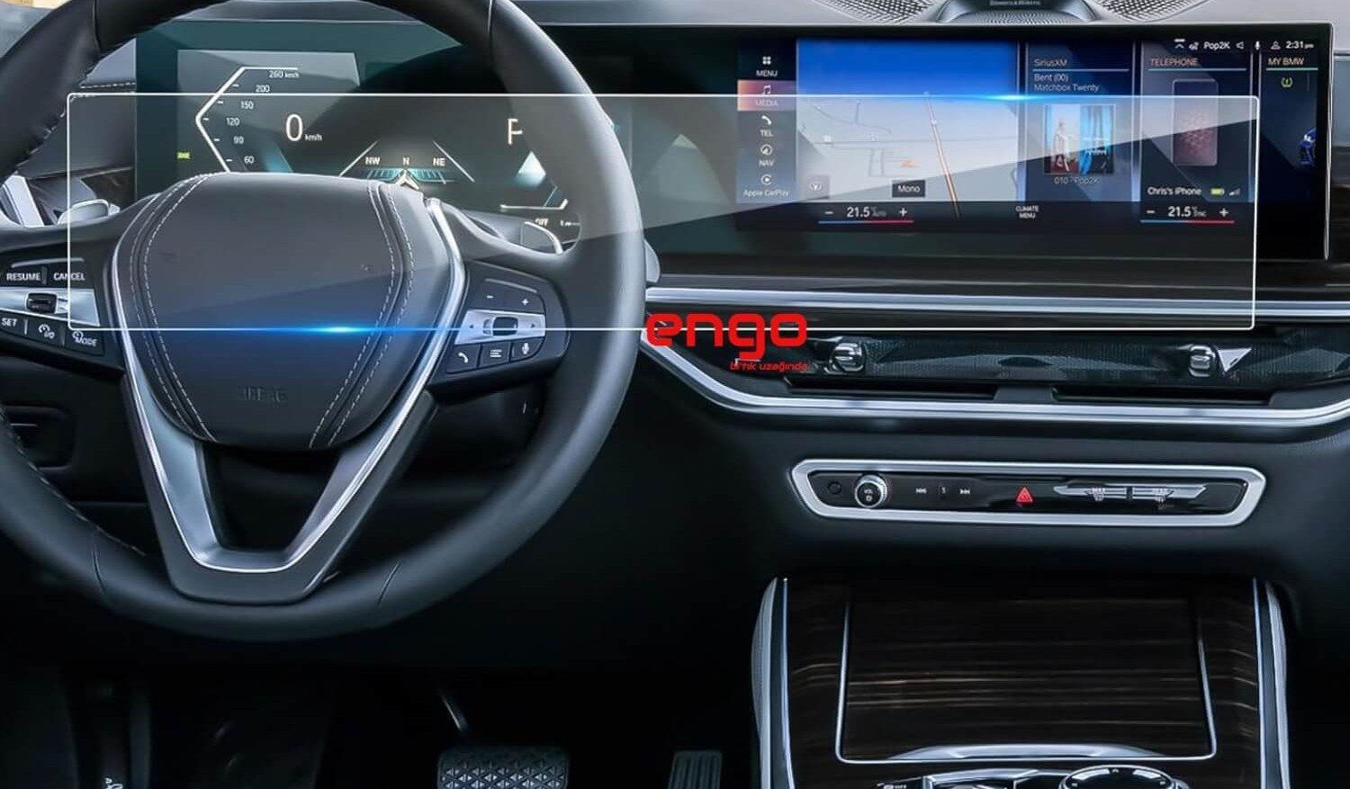 BMW XM Ekran Koruyucu Multimedya ve Dijital Gösterge Parlak