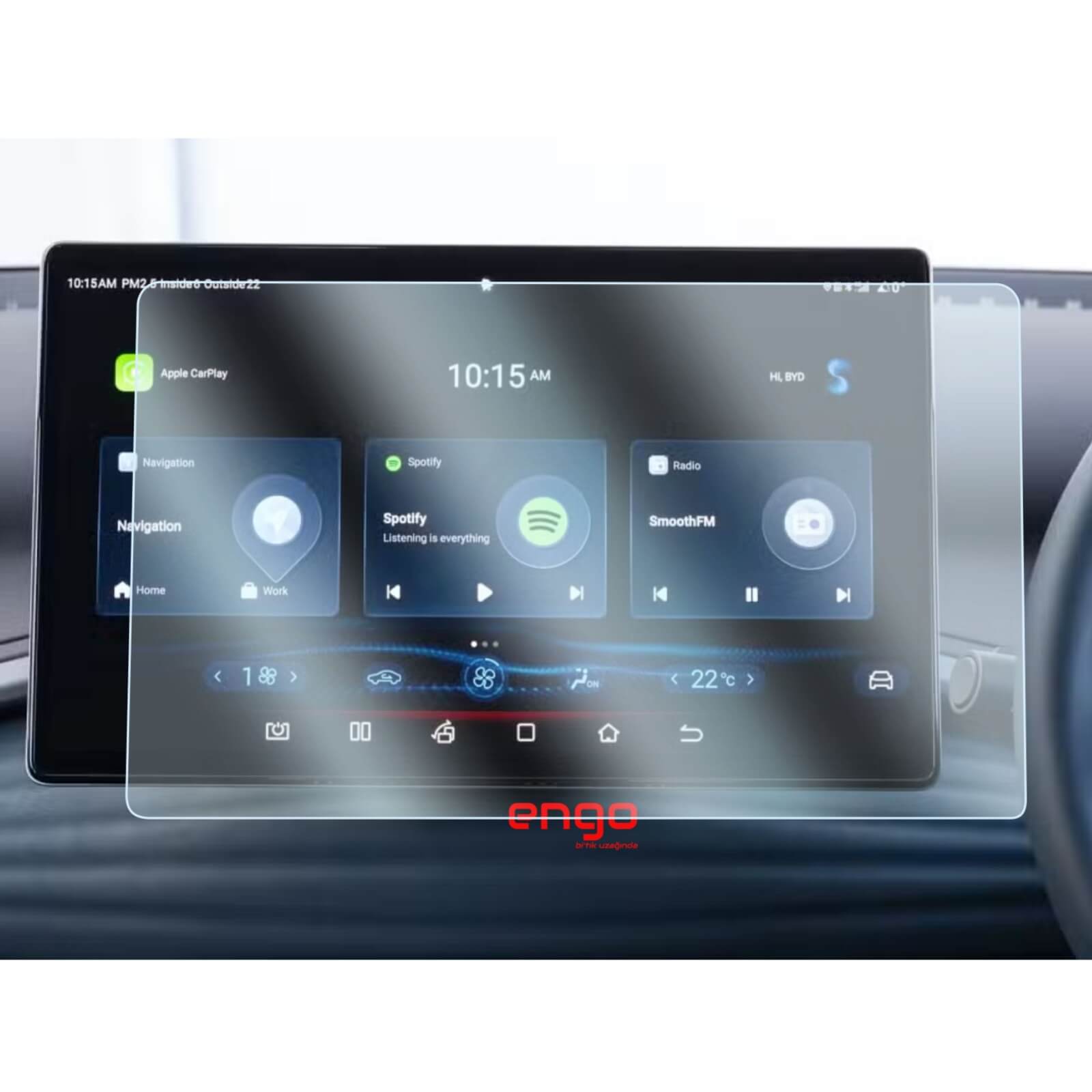 BYD ATTO 2 12.8 inç Ekran Koruyucu Multimedya 9H Nano Parlak