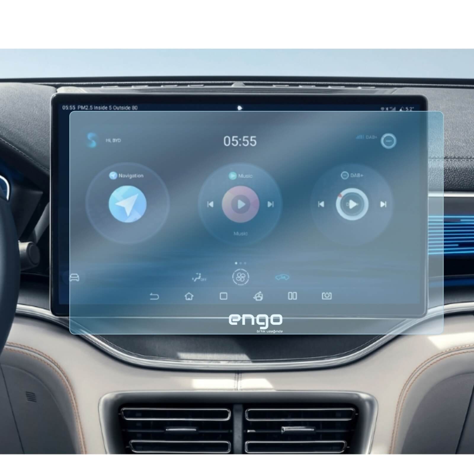 BYD SEAL U EV 15.6 inç Ekran Koruyucu Multimedya Nano Şeffaf