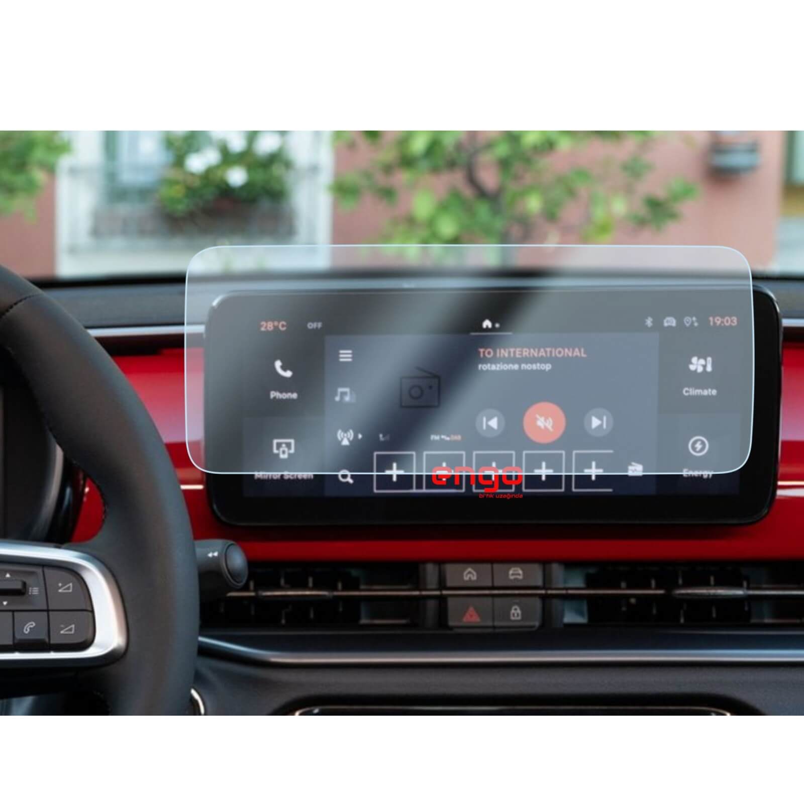Fiat 600 10 inç Ekran Koruyucu Multimedya Nano Parlak