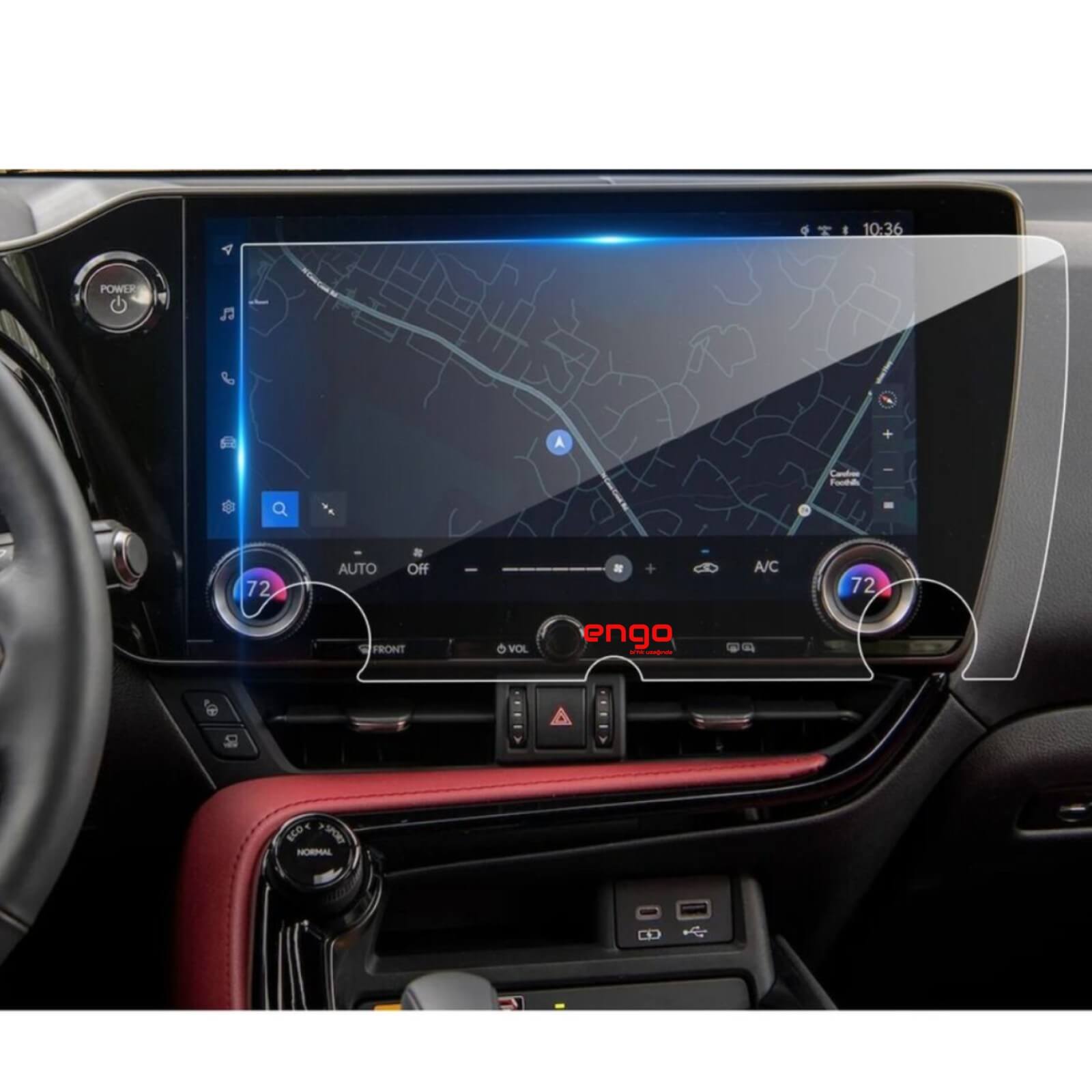 Lexus LM 14 inç Ekran Koruyucu Multimedya Nano Parlak Şeffaf