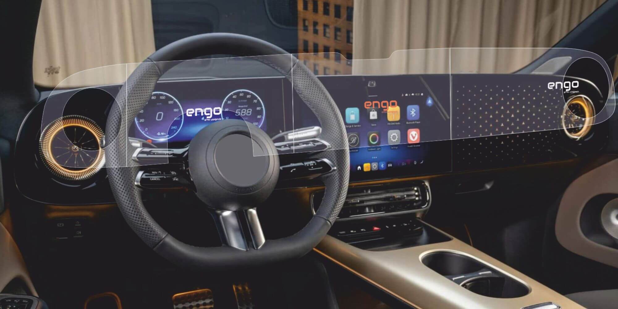 Mercedes CLA Mat Ekran Koruyucu CLA 220 CLA 350 4 Parça Set