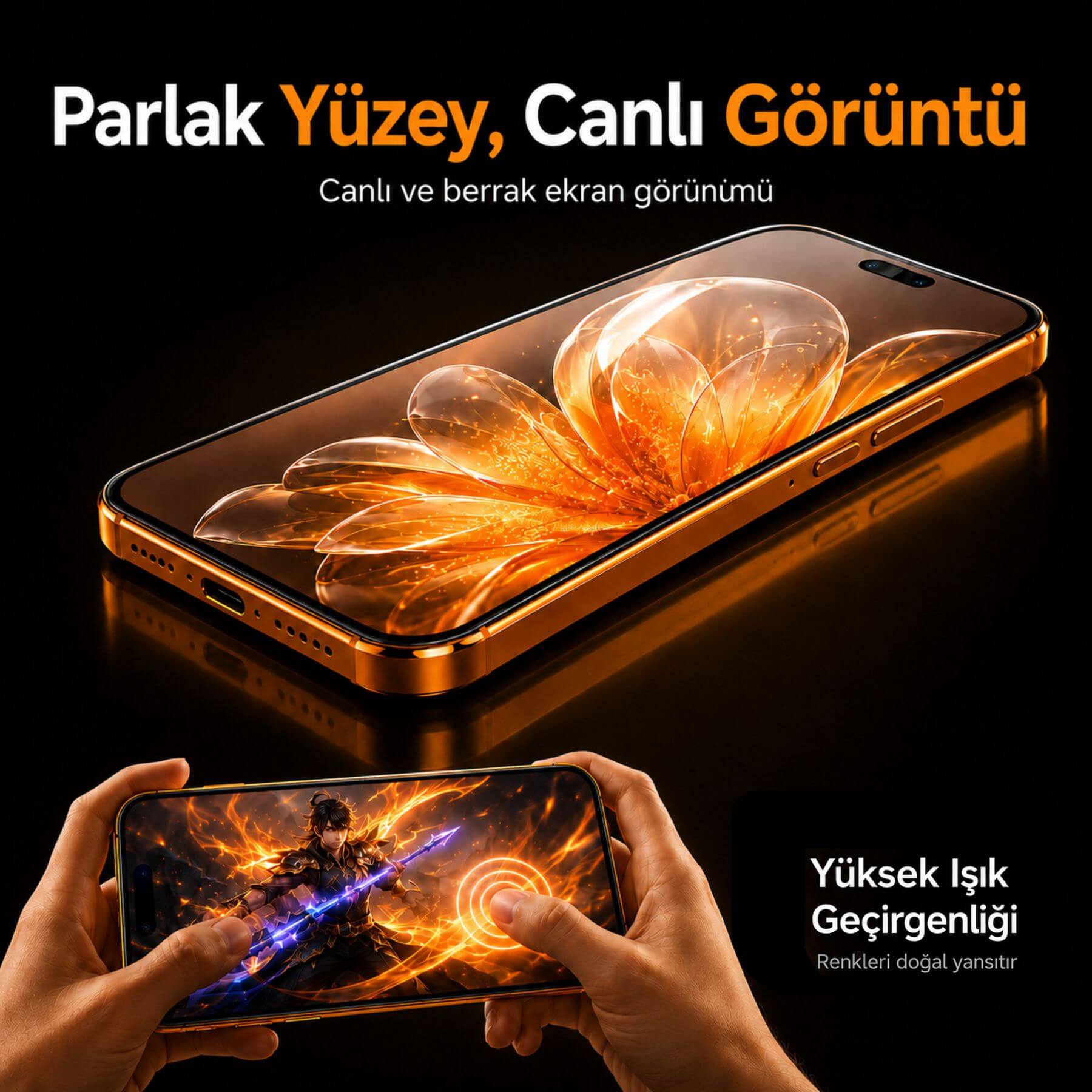 Oppo Reno16 5G Ekran Koruyucu 9H Nano Şeffaf (CPH2865)