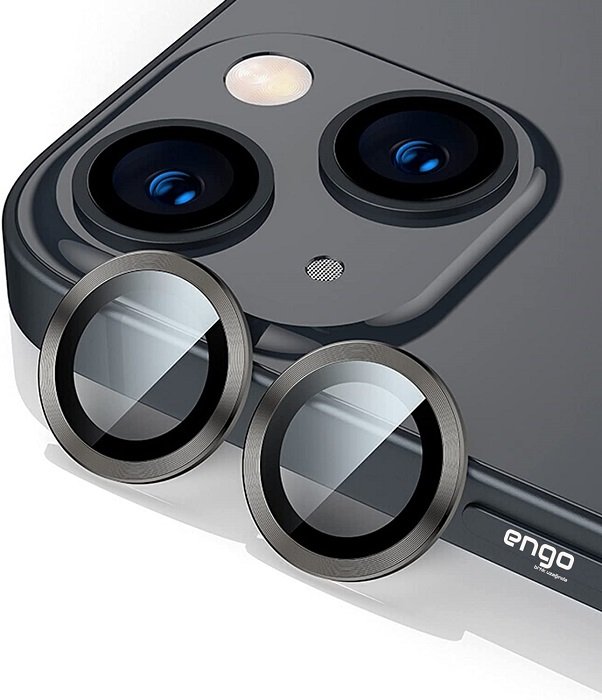 iPhone 13 Mini Lens Koruyucu Temperli Cam Alüminyum Alaşımlı Halka