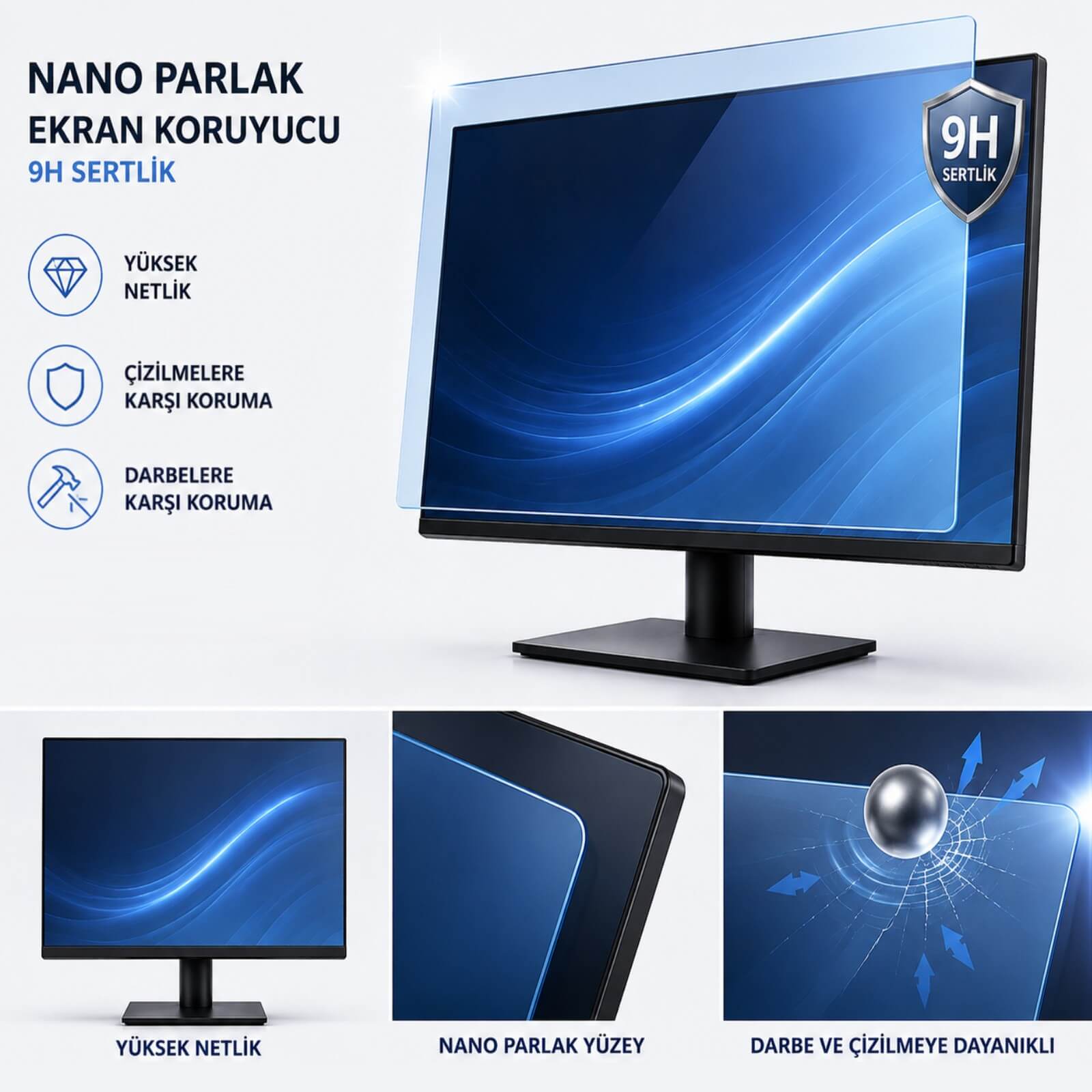Dell Pro E2425HSM 23.8 İnç Ekran Koruyucu 9H Nano Parlak