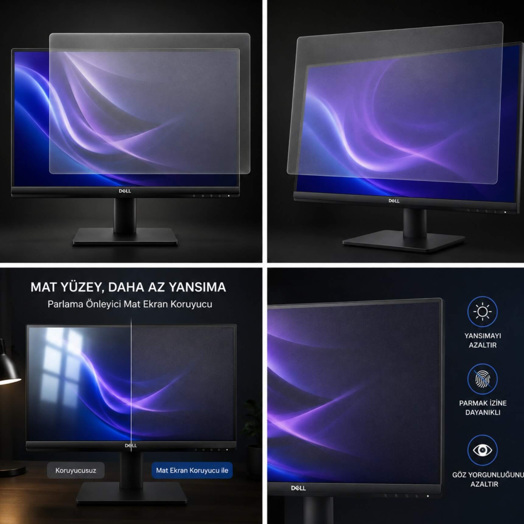 Dell Pro E2425HSM 23.8 İnç Mat Ekran Koruyucu