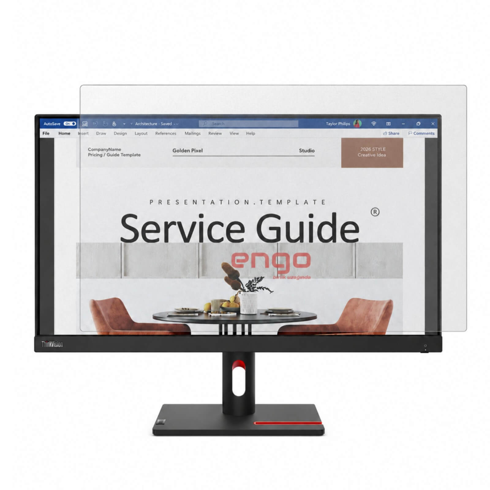 Lenovo ThinkVision S24i-30 Mat Ekran Koruyucu 23.8 inç