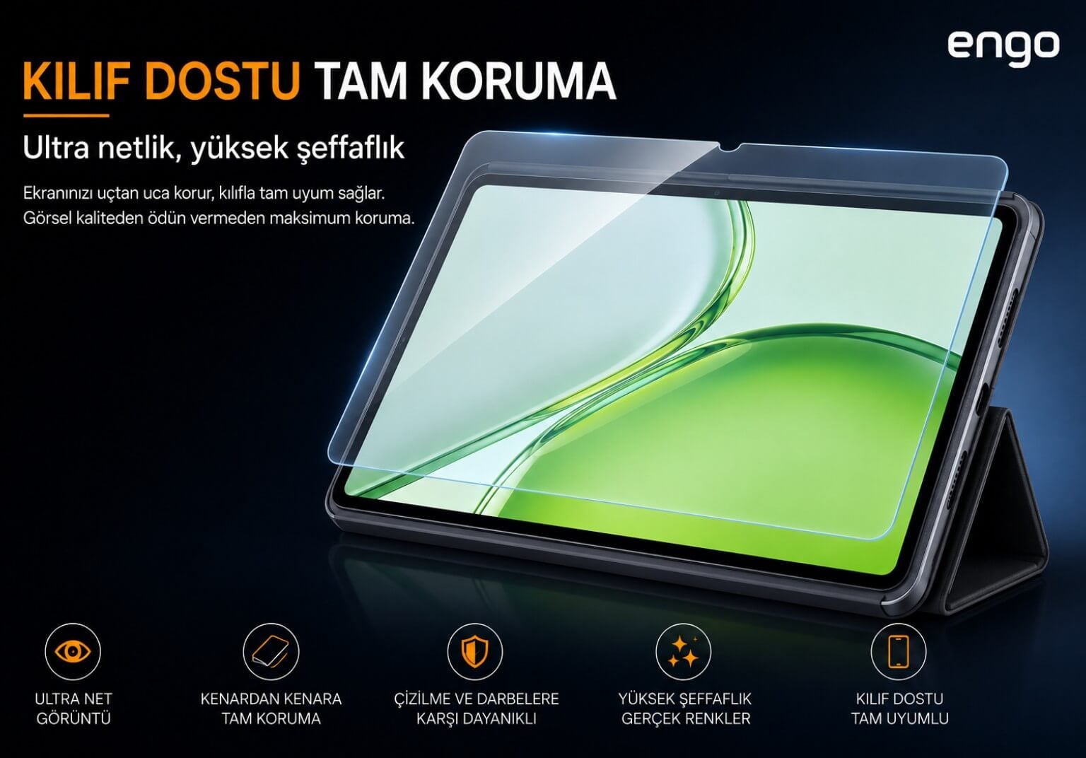 Honor Pad X9b Max Ekran Koruyucu 13 İnç 9H Nano Cam