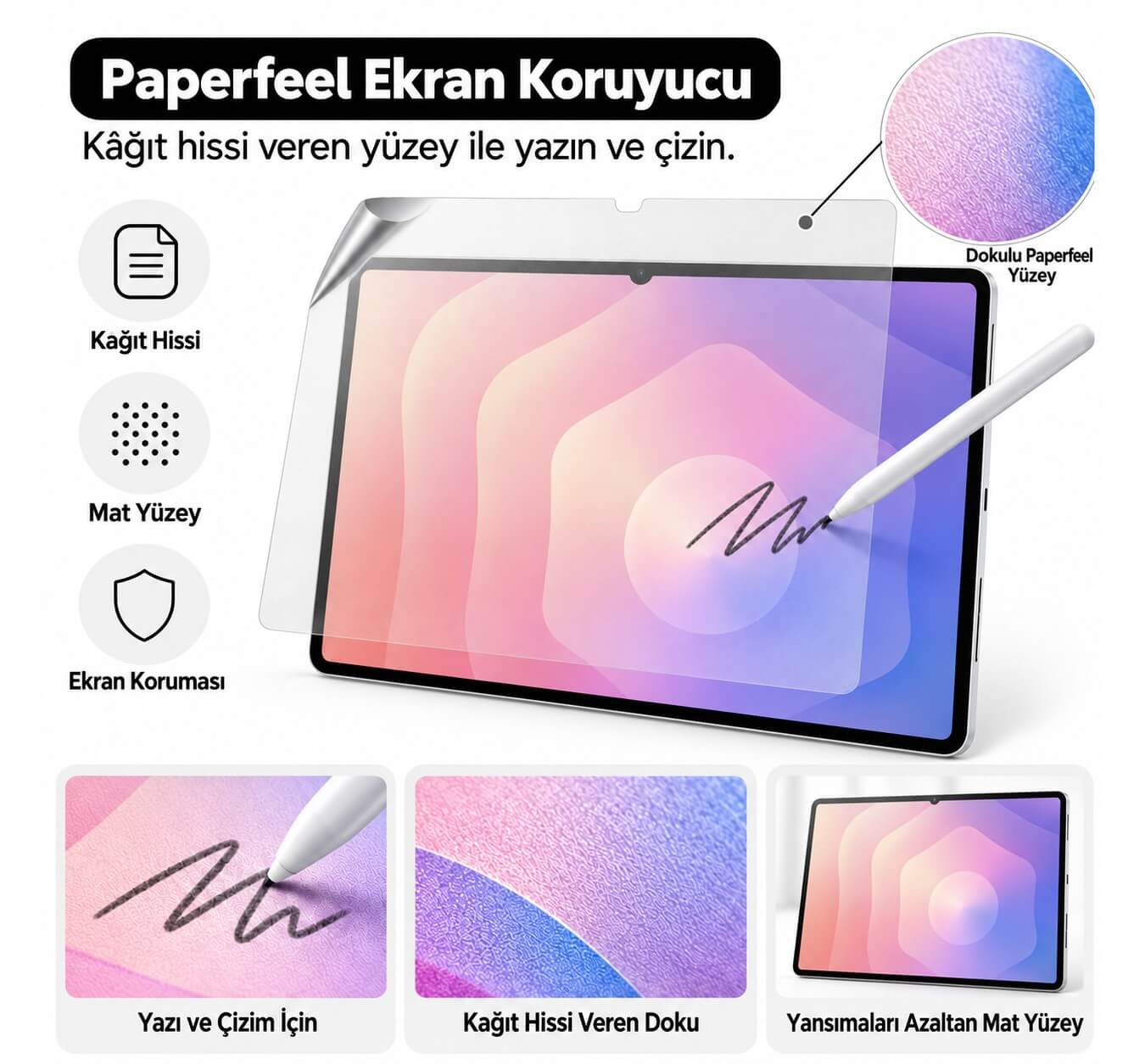 Samsung Galaxy Tab S12 Ultra İle Uyumlu Paperfeel Ekran Koruyucu 14.6 İnç SM-X940 Parmak İzi Bırakmayan Yansıma Ve Parlama Önleyici Koruma, 9H Kırılmaz Esnek Nano Cam