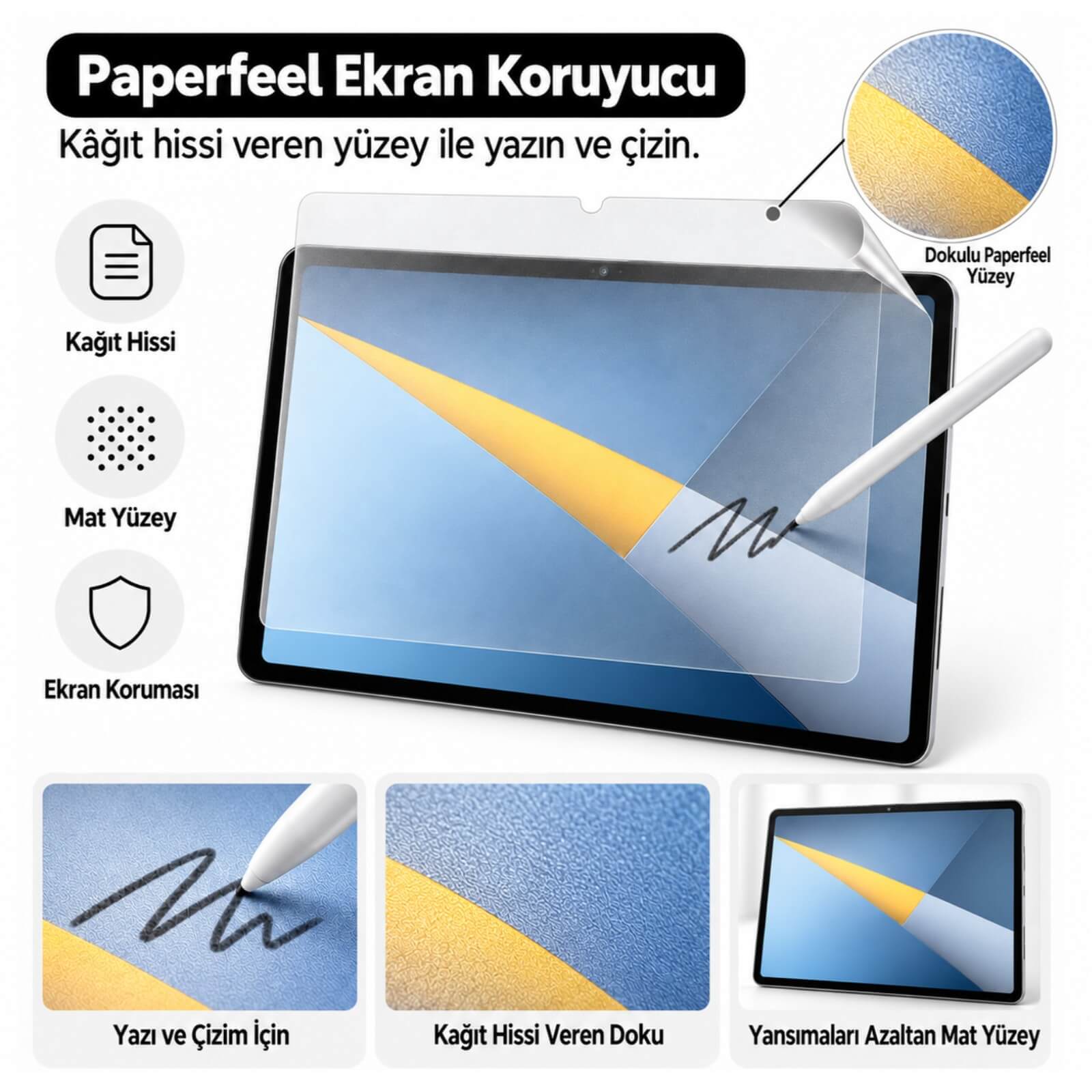 Poco Pad C1 İle Uyumlu Paperfeel Ekran Koruyucu 9.7 İnç