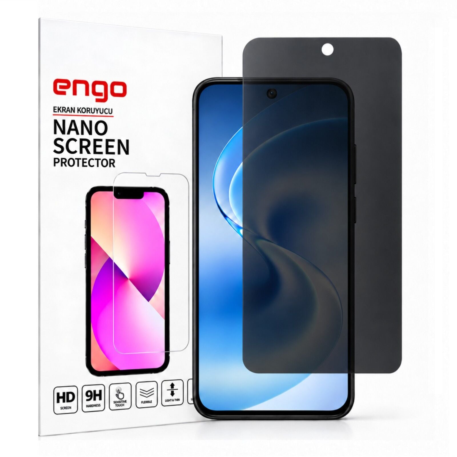 Vivo V80 Lite 5G Hayalet Ekran Koruyucu Yandan Görüşü Kısıtlayan Anti-Spy Gizlilik Filtresi, 9H Kırılmaz Esnek Nano Yapı, Parlama Önleyici Mat Yüzey