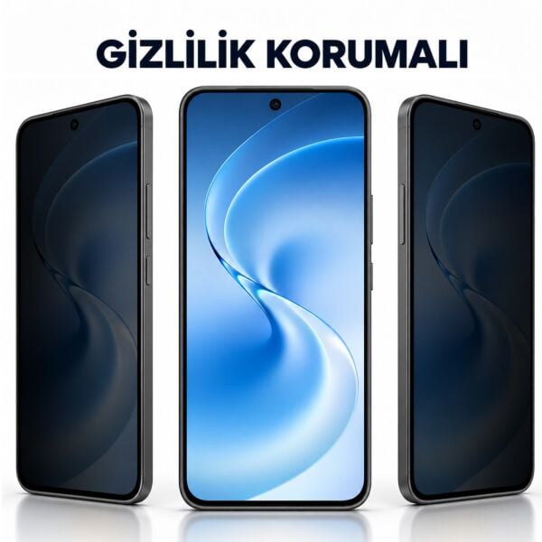 Vivo V80 Lite 5G Hayalet Ekran Koruyucu Yandan Görüşü Kısıtlayan Anti-Spy Gizlilik Filtresi, 9H Kırılmaz Esnek Nano Yapı, Parlama Önleyici Mat Yüzey