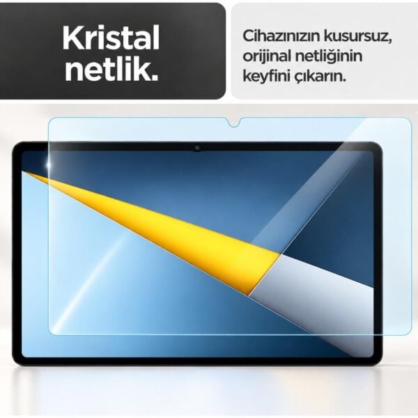 Poco Pad C1 Ekran Koruyucu 9.7 İnç 9H Kırılmaz Esnek Nano Cam, Çizilmeye Ve Darbeye Dayanıklı Koruma, HD Şeffaf
