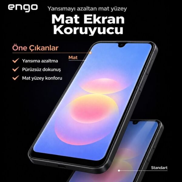 Samsung Galaxy A18 Mat Ekran Koruyucu SM-A185F Parmak İzi Bırakmayan 9H Kırılmaz Nano Cam