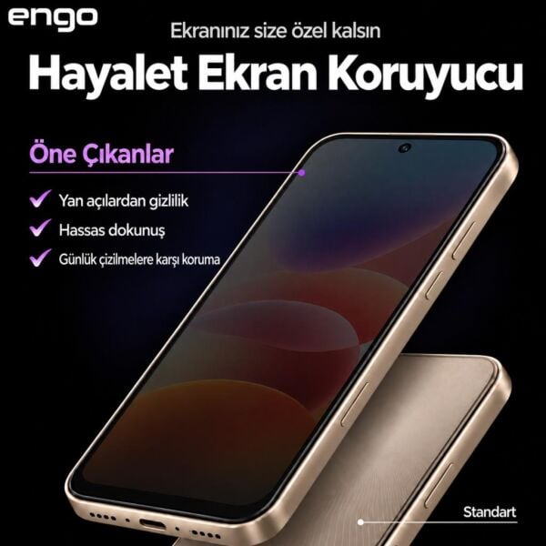 Redmi 17 Hayalet Ekran Koruyucu 6.99 İnç, Yan Görüş Gizlilik Filtresi, Çizilmeye Dayanıklı Kırılmaz Nano Cam