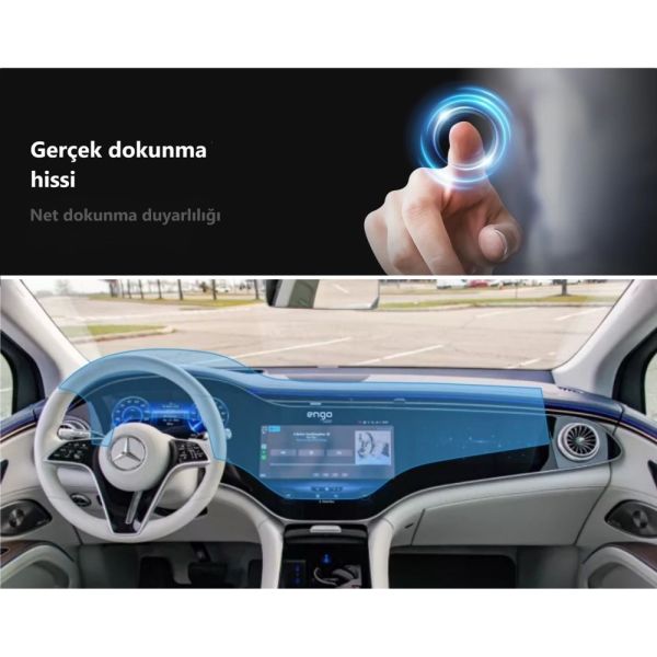 Mercedes EQS 450 Ekran Koruyucu Şeffaf Nano Tam Kaplama