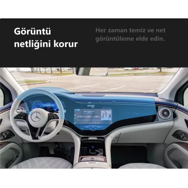 Mercedes EQS 450 Ekran Koruyucu Şeffaf Nano Tam Kaplama