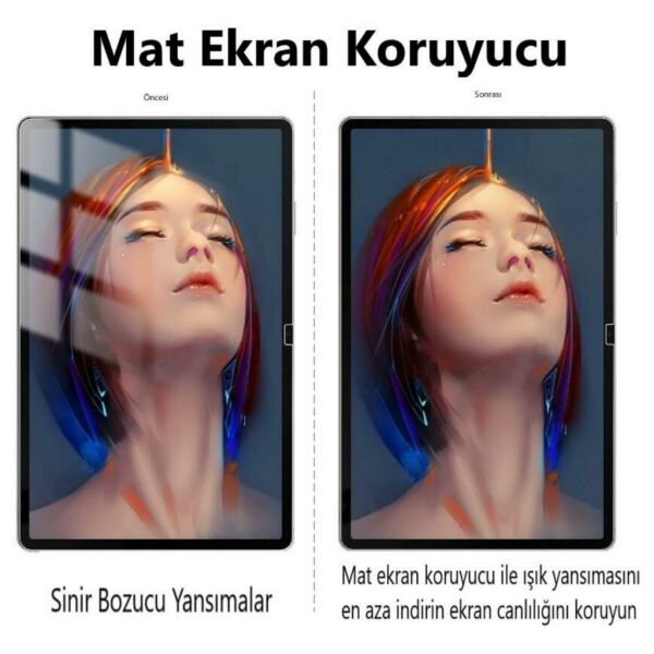 Samsung Galaxy Tab S6 Mat Ekran Koruyucu Şeffaf 10.5 inç