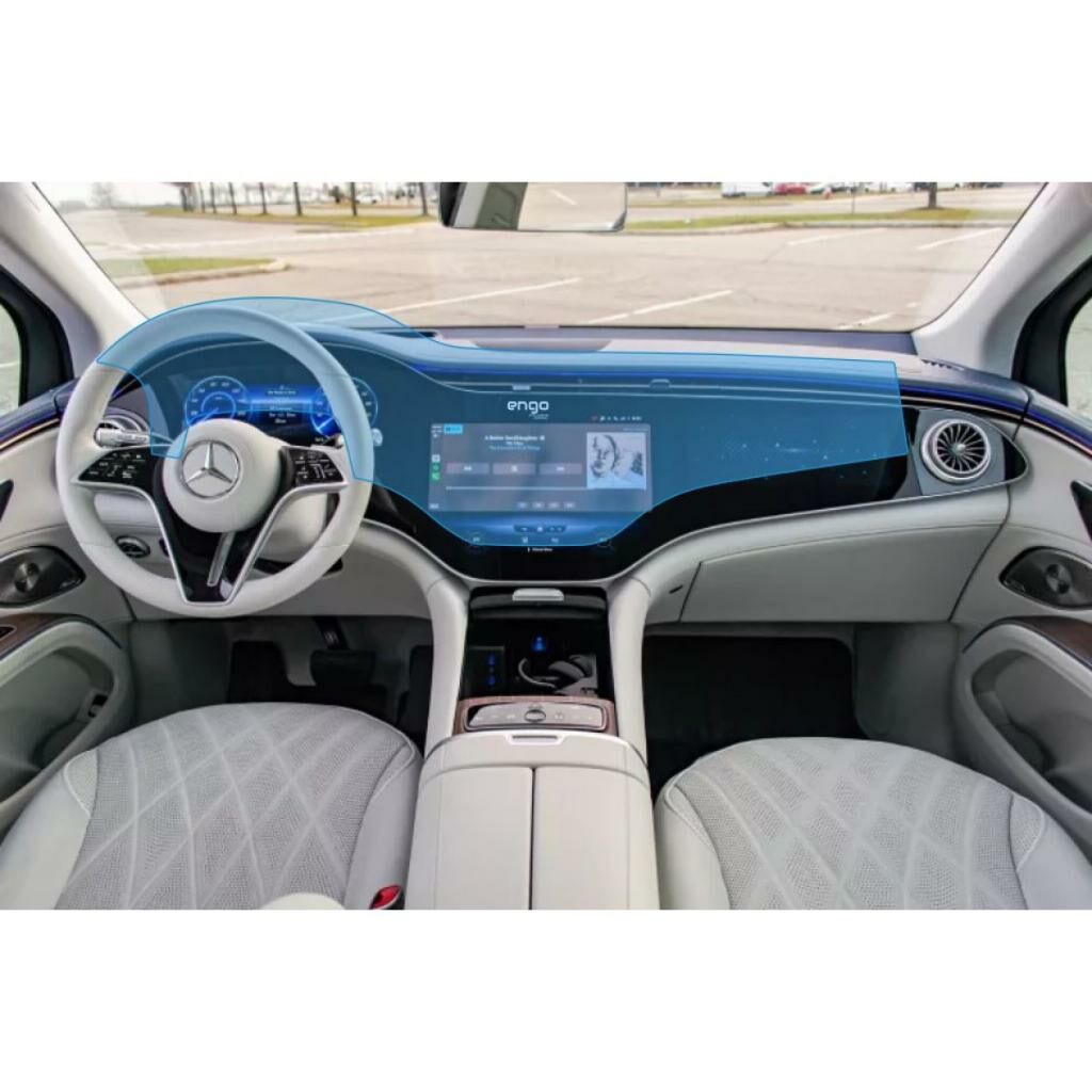 Mercedes EQS 500 Ekran Koruıyucu Şeffaf Nano Tam Kaplama