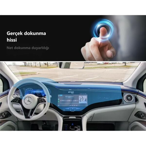 Mercedes EQS 500 Ekran Koruıyucu Şeffaf Nano Tam Kaplama