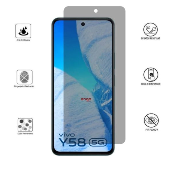 Vivo Y58 5G İle Uyumlu Hayalet Ekran Koruyucu Şeffaf
