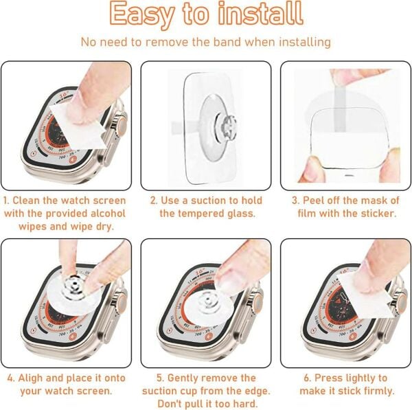 Apple Watch Ultra 49MM Ekran Koruyucu Flexible Esnek Cam 2 Adet