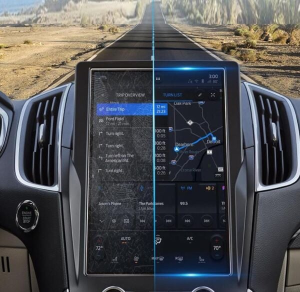 Ford Edge 12 inç Ekran Koruyucu Multimedya Parlak Nano