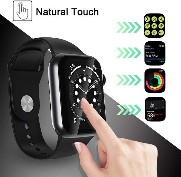 Apple Watch Series 5 Ekran Koruyucu Temperli Esnek Cam (44 mm)