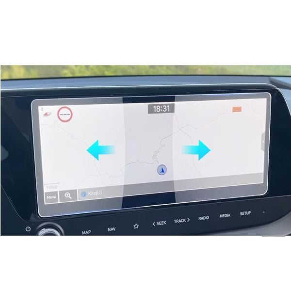 Hyundai i20 10.25 İnç Multimedya Ekran Koruyucu Nano Şeffaf