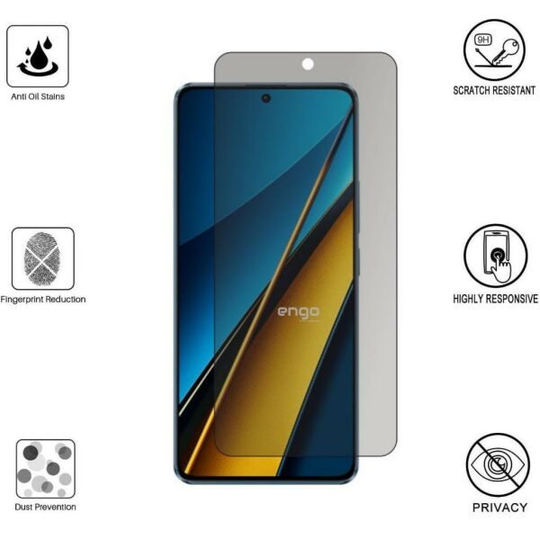 Xiaomi Poco X6 İle Uyumlu Hayalet Ekran Koruyucu Şeffaf