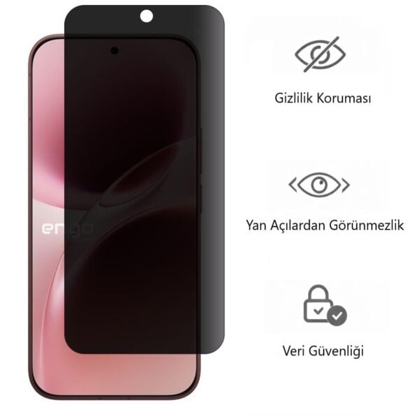 Vivo V70 Hayalet Ekran Koruyucu 9H Nano Anti Spy (V2538)