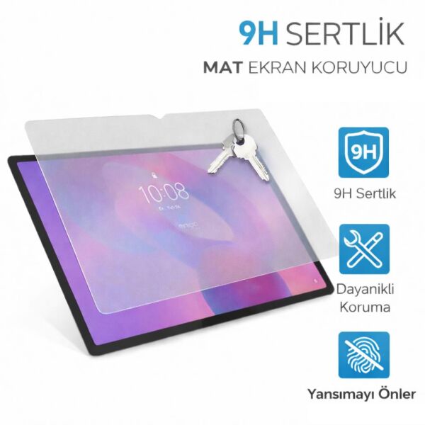 Lenovo Idea Tab K11 Gen 2 11 İnç Mat Ekran Koruyucu Parmak İzi Bırakmayan Yansıma Önleyici, 9H Kırılmaz Nano Cam TB336ZU
