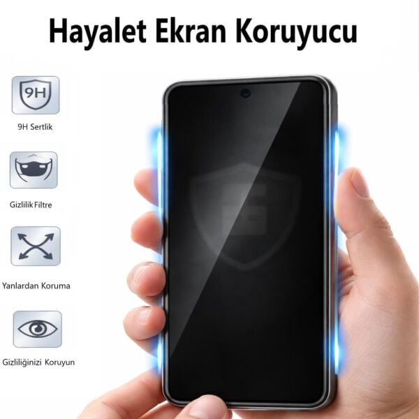 Xiaomi 17 Hayalet Ekran Koruyucu 9H Nano Anti Spy