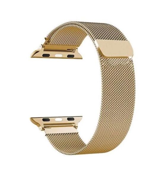 Apple Watch Ultra 49mm Paslanmaz Çelik Manyetik Kapatmalı Kordon Gold