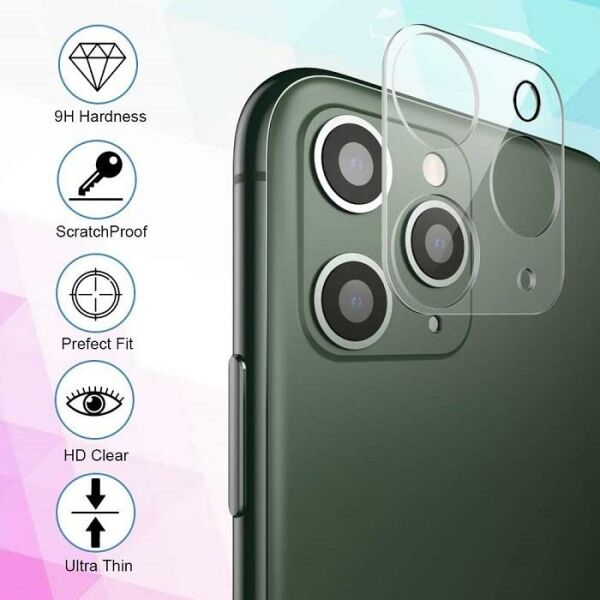 Apple iPhone 11 Pro Kamera Koruyucu Temperli Cam
