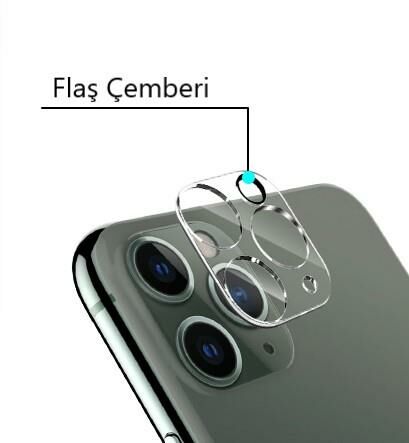 Apple iPhone 11 Pro Max Kamera Koruyucu Temperli Cam