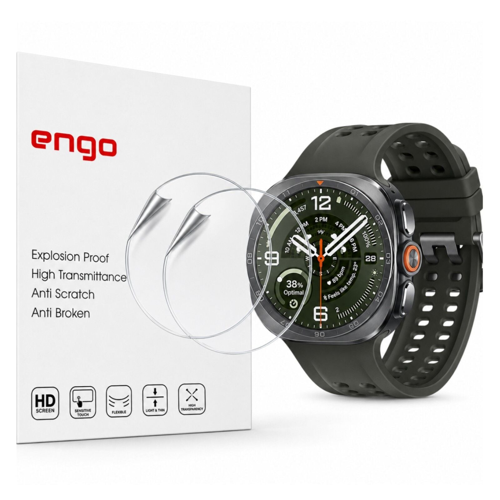 Samsung Galaxy Watch Ultra/Ultra 2 47mm Ekran Koruyucu TPU 2 Adet Tam Kaplayan Akıllı Saat Koruması, Çizilmeye Dayanıklı Koruma