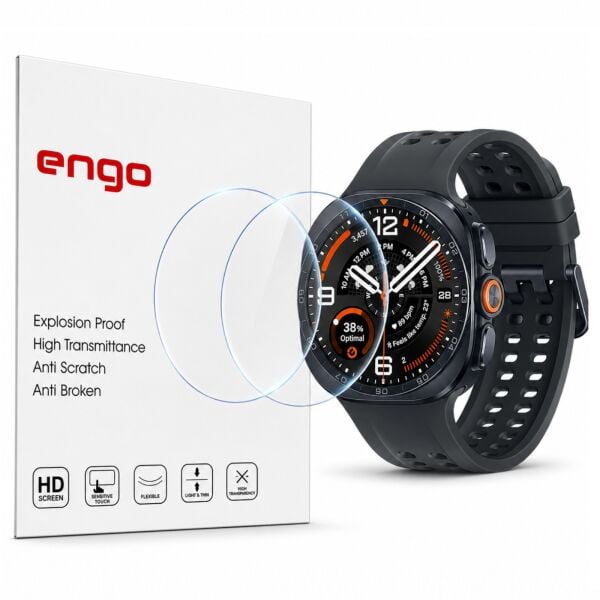 Samsung Galaxy Watch Ultra/Ultra 2 47mm Ekran Koruyucu Nano Parlak Çizilmeye Dayanıklı Akıllı Saat Koruması, 9H Kırılmaz Esnek Cam, Hd Şeffaf 2 Adet