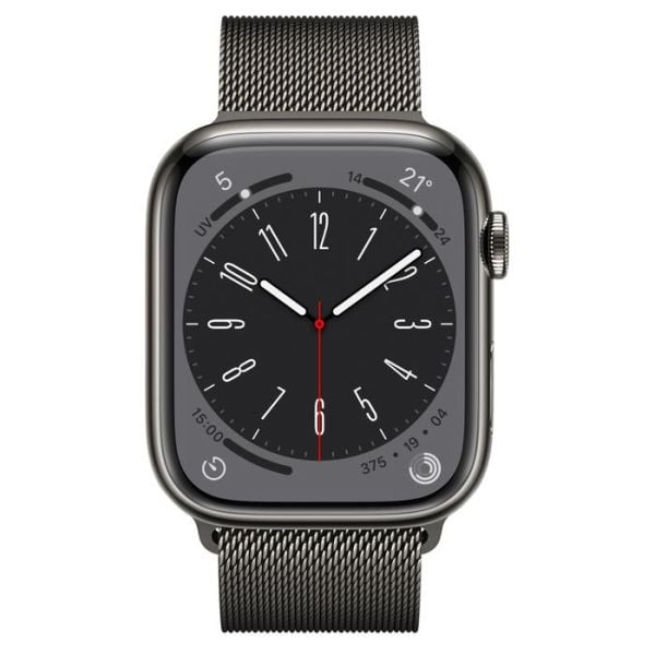 Apple Watch 8 45mm Paslanmaz Çelik Manyetik Kapatmalı Kayış