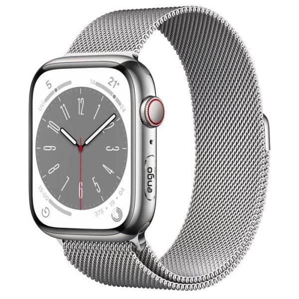 Apple Watch 8 45mm Paslanmaz Çelik Manyetik Kapatmalı Kayış