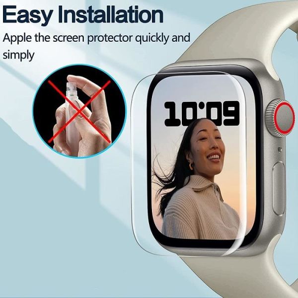 Apple Watch 7 45 mm Ekran Koruyucu Esnek Cam iWatch 7 2021
