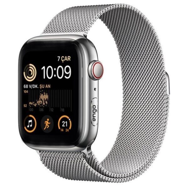 Apple Watch SE 40mm Paslanmaz Çelik Manyetik Kapatmalı Kordon Gold