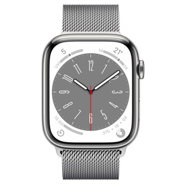 Apple Watch SE 40mm Paslanmaz Çelik Manyetik Kapatmalı Kordon Gümüş