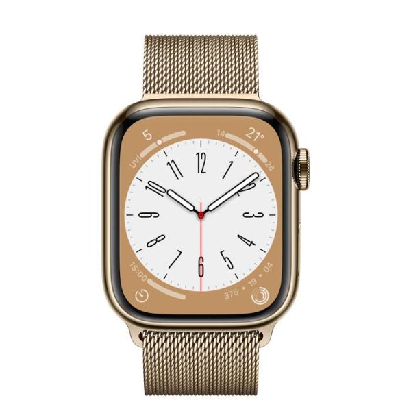 Apple Watch SE 40mm Paslanmaz Çelik Manyetik Kapatmalı Kordon Gold