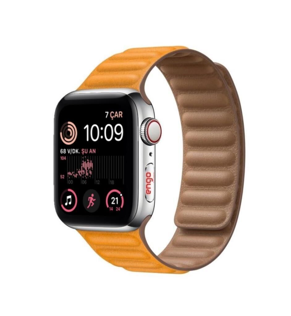 Apple Watch 44mm SE Baklalı Kordon 2022 Turuncu